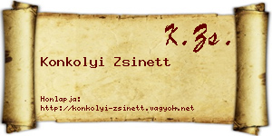 Konkolyi Zsinett névjegykártya